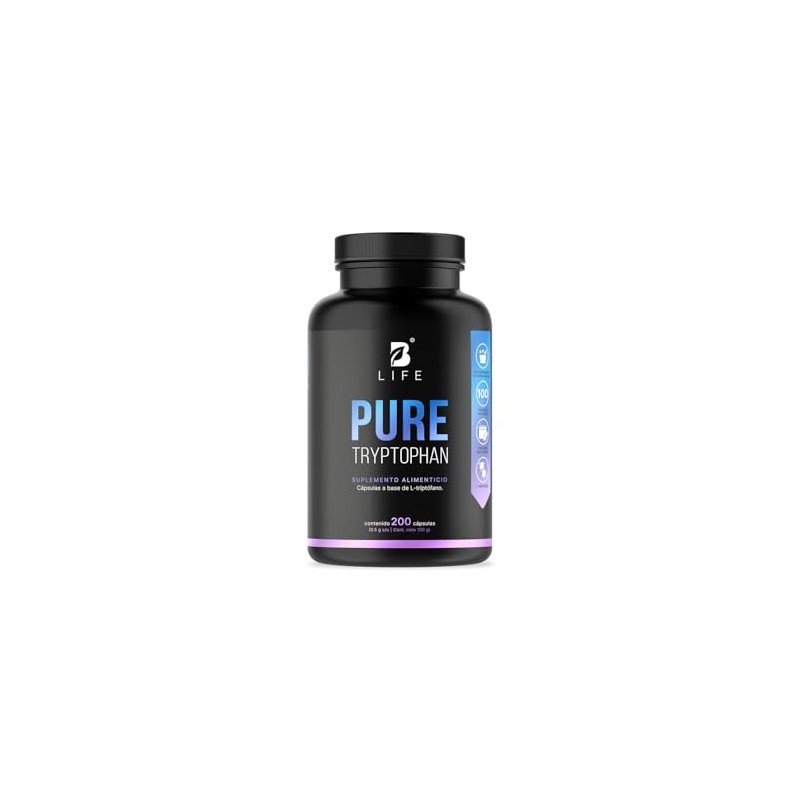 B Life Triptófano Puro | 200 Cápsulas de 500 mg