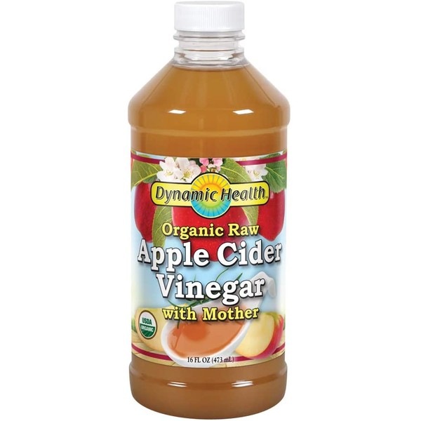 Dynamic Health Organic Raw Apple Cider Vinegar with Mother | 16 Fl oz