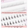 134 Pcs Bottom Lashes Cluster, 2 Styles 5-6 mm Under