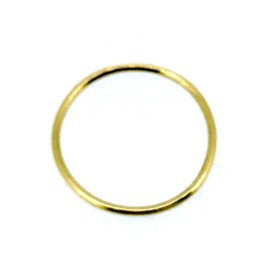 1mm 18ct Yellow Gold Vermeil Slim Round Band or Skinny Stacking Ring (N)