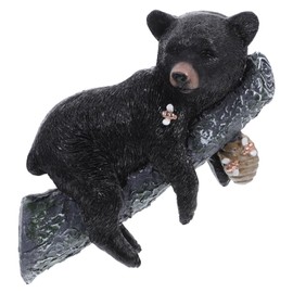 GANAZONO Tree Climbing Bear Sculpture Resin Animal Figurine for Outdoor Decoration Unique Tree Ornament Durable and Versatile Garden Decor Lifelike Bear Statue for Patio