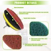 EPLZON 4 Inch Scrub Drill Brush Power Scouring Pads Household