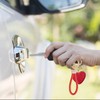 CHUQING Heart Keychain Glitter Key Chains Wristlet Bling Keychain for