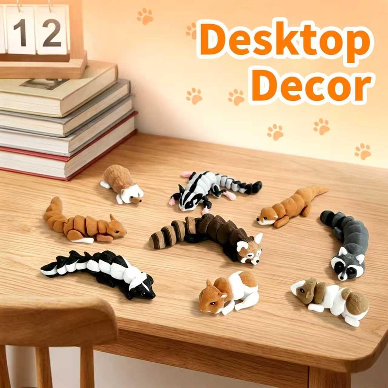 AQXYTK 12 PCS 3D Printed Foreset Animals Figures Toys