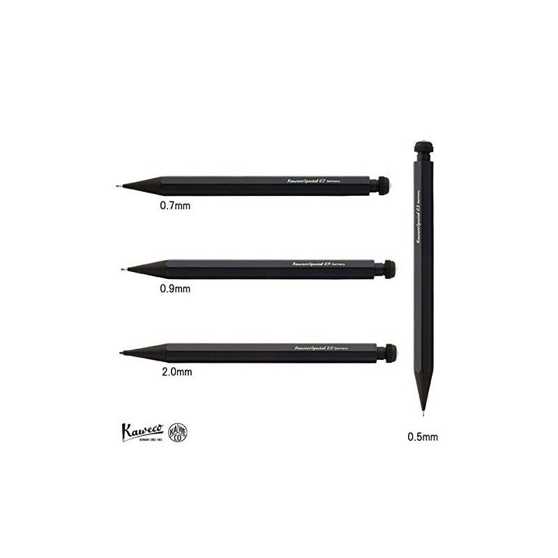 KAWECO Special Pencil, Black, 0.02 inch (0.5 mm), Classic Design