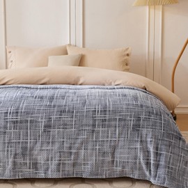 COOVA Super Soft King Blanket - Cozy 3D Jacquard Leaf Fluffy Throw Blanket, Lightweight and Warm Fleece Blanket for Bed, Gift for Women,Couch,Sofa,Chair,Camping and Travel.(Light Grey, 90"x102")