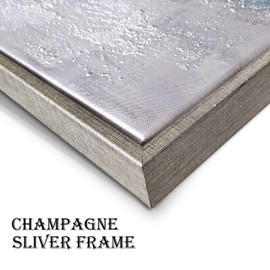 Abstract Blue Canvas Wall Art: Framed Picture Gold Foil Artwork Hand Painted Painting for Living Room (45''W x 30''H, Multiple Sizes)