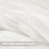 Andency Fluffy Queen Comforter Set, Super Soft White Comforters Queen