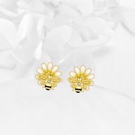 Animal Stud Earrings Sterling Silver Penguin/Paw Print/Panda/Dinosaur/Cow/Cat/Rabbit/Bee/Octopus/Dog/Pig Stud Earrings Animal Earrings for Women Girls, Sterling Silver