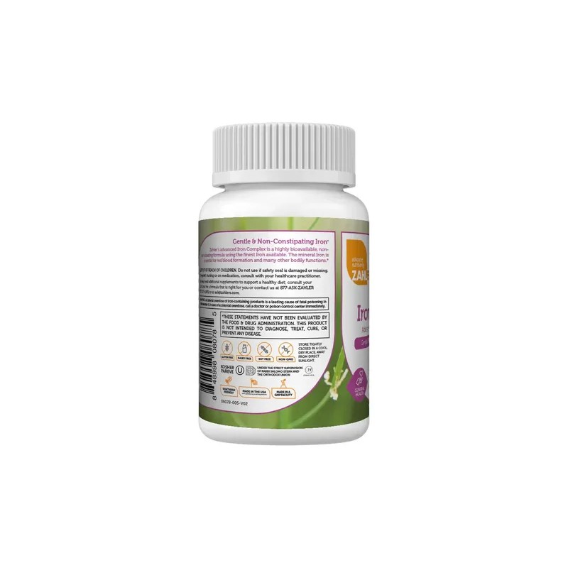 Suplemento en cápsulas blandas Zahler IRON COMPLEX COMPLEJO DE HIERRO