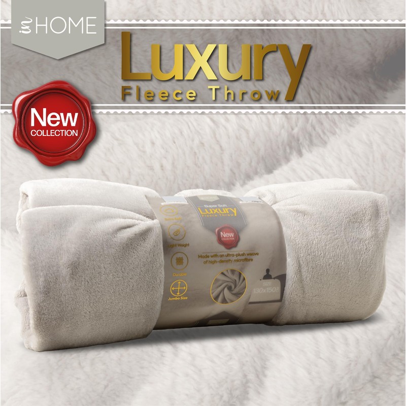 iN Fleece Throw Blanket for Sofas Couch - Super Soft