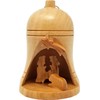 Logos Trading Post Holy Land Olive Wood Christmas Bell Nativity