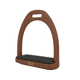 AK Baspro Horse Plastic Stirrup High Strength Durable Quality Plastic Riding Stirrups, Safety Stirrups Equestrian Stirrups Treads with Non-slip Rubber Pad AKRS-6047-02 (Brown, 4.75'')
