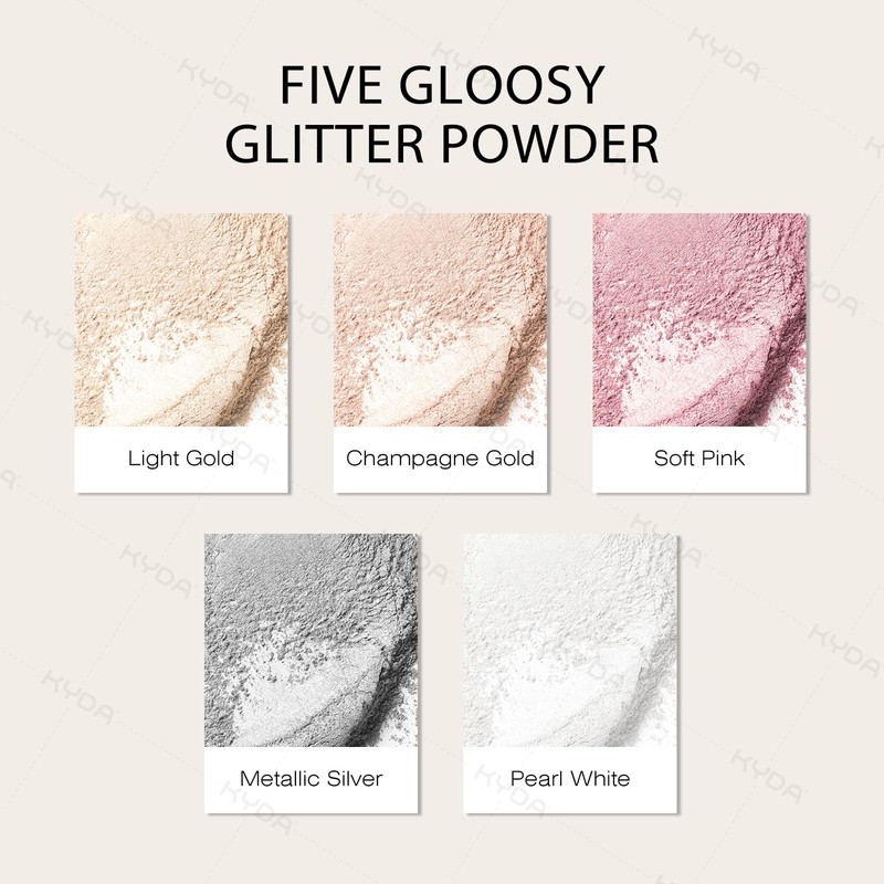 KYDA Highlighter Powder Spray, High Gloss Glitter Spray, Shimmer Sparkling