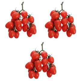 YARNOW 3 pieces Artificial realistic artificial photography props artificial cherry tomatoes fake cherry tomatoes fake tomatoes plastic cherry tomatoes artificial fruit tomato fake plant
