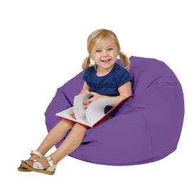Factory Direct Partners 10477-PU SoftScape Classic 26" Junior Bean Bag Chair, Furniture for Kids - Purple