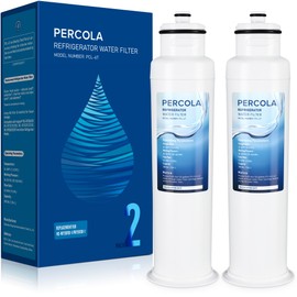 PERCOLA NS-WF26FD9-1/WF26FD9-1 Water Filter, Compatible with Insignia® NS-RFD26SS9, NS-RFD21CISS0, NS-RFD21CXSS0, NS-RFD26CXSS0 French Door Refrigerator Models (2 Pack)