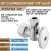 [20 Pieces] Lingmfg Angle Valve Shut Off Valve 5/8" Compression