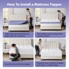 downluxe 4 Inch Twin XL Memory Foam Mattress Topper Pro