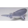 Arita Pottery Kitagawa Bisho Kiln Whale Figurine, Gray