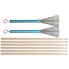 Drum Stick Brush Set Jazz Retractable Metal Wire 5A Rod