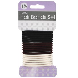 Elegant Ox 180 Pack Basic Colors Hair Bands Set, Stretchy, Snag Free Bands in Black, Brown & Off White, Perfect for Workouts, Casual Styles and Ponytails, No Metal Clasps for Easy Wear, Bulk