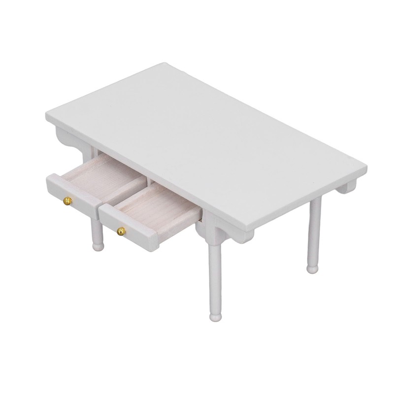 1: 12 Dollhouse Desk Wooden Modern Miniature Table Mini Writing