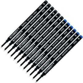 Schmidt 888 Safety Ceramic Rollerball Refill-Black, Blue (Tip 1.00mm)-Pack of 12
