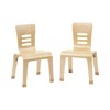 ECR4Kids Bentwood Chair, 14in Seat Height, Stackable Seats, Natural, 2-Pack