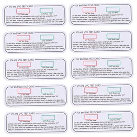 Mobestech 10pcs Uv Test Cards for Accurate Discoloration Detection Kitchen Cabinets Lightweight Tester Strips for Home Use Practical and Printing