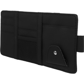 Organizador de Parasol para Coche Soporte para Gafas de Sol y Tarjetero Integrado, Accesorio Funcional para Visera, para Uso Diario en Vehículos