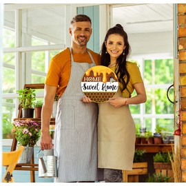 D4DREAM Bumblebee Door Decoration 12" Home Sweet Home Sign for Front Door Honeybee Welcome Porch Door Sign for Spring Summer Indoor and Outdoor Decor