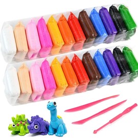 12 Colours (24 Pieces) Polymer Clay for Modelling for Children 3 4 5 Years Children Modelling Clay Children Modelling Clay Toy Children Modelling Clay Toy Children