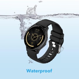 2 Pack Waterproof Bands Compatible with Garmin Venu 3S / Garmin Venu 2S / Garmin Vivoactive 4S / Garmin forerunner 265S, 18mm Classic Soft Sports Replacement Wristbands (Black/Black)