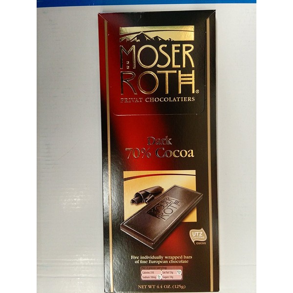 Moser Roth Premium Fine German Dark Chocolate 70%/85% Cocoa (6 Pack)