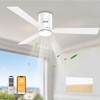 OPONL White 52 inch Ceiling Fan with Light, Remote Control,