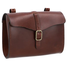 Gusti Saddle Bag Leather Handlebar Bag Leather Anti-Theft Bicycle Tool Bag Vintage Accessories Gadget Brown