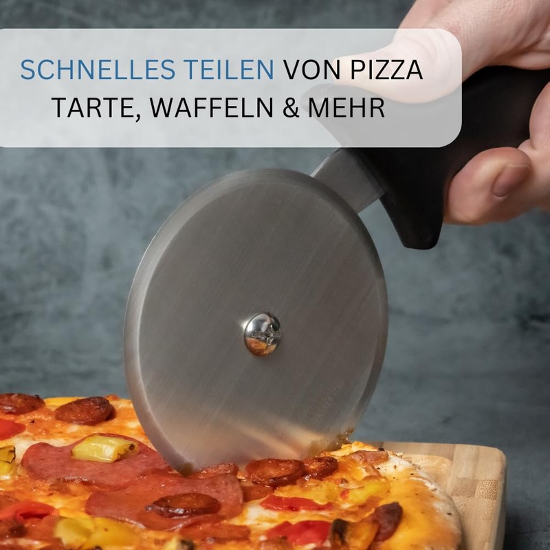 Westmark Profi-Pizzaschneider/XXL-Pizzaroller, Klingenmaß: ø 10 cm, Länge: 23 cm, Rostfreier