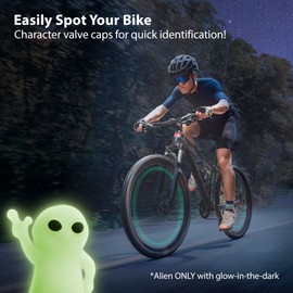 BONE Character Tire Valve Stem Cap (6 Packs), Cute Cartoon Design Tire Valve Stem Cover for Bikes & Scooters, Waterproof & Corrosion-Resistant Silicone Tire Cap Cover for Cars (6 Unique Characters)