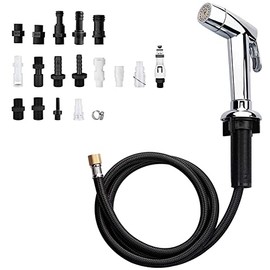 Kitchen Sink Sprayer, Houtingmaan Side Sprayer, Sprayer Head Replacement,Sink Spray head,17 ADAPTERS,Sink Sprayer Chrome