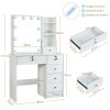 Unbranded Small Dressing Table Makeup Desk With 10 LED Light