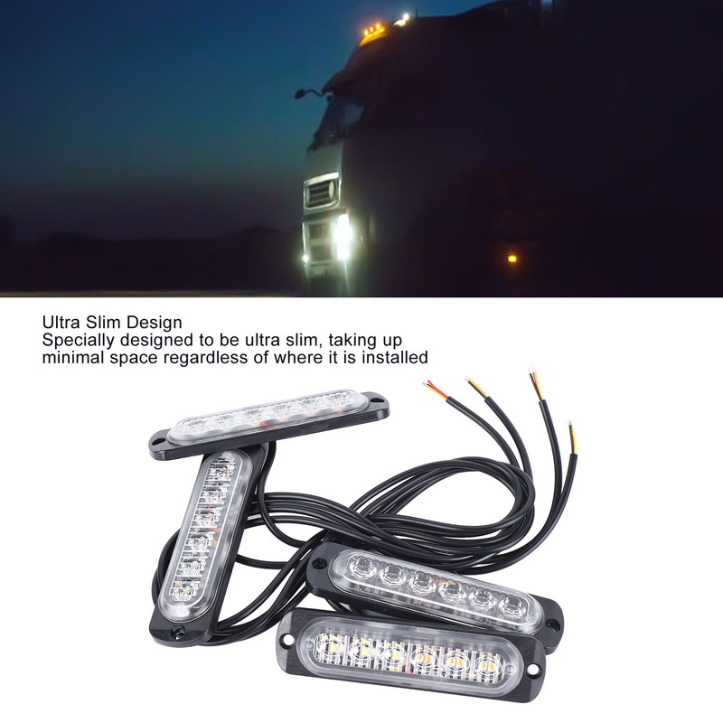 4pcs Side Marker Light Aluminum 12V to 24V 18 Lighting