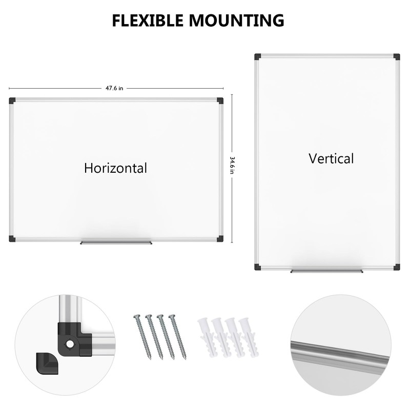 XBoard Magnetic Dry Erase Whiteboard 48 x 36 Inch, 4'