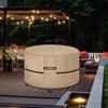 NEVERLAND Fire Pit Cover Round 34 Inch，Waterproof Outdoor Firepit Covers