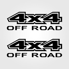 Gift Island 2 Pieces 4x4 Vnyl Decal Sticker - Off Road - 4x4 Sticker for Truck- 4 Wheel Drive - Car Sticker - Offroad Decal- Suitable for Cars and quodbikes Motorcycles