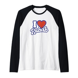 I Love Rubab Raglan Baseball Tee