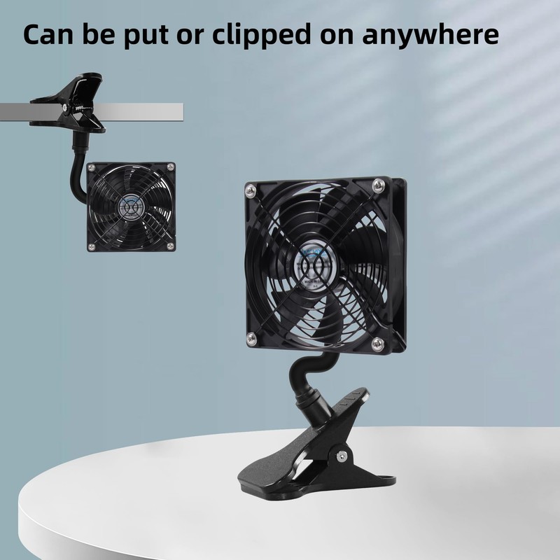 4.72" Clip on Fan Clamp Cooling Fan with On/Off Switch