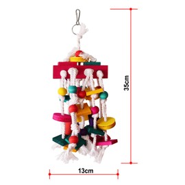 RANYPET Bird Chewing Toy - Parrot Cage Bite Toys Wooden Block Bird Parrot Toys for Small and Medium Parrots and Birds