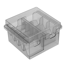 Caja de Almacenamiento de Peine L¨ªmite, Cortadora de Pelo, Pinza de Posicionamiento, Organizador, Estuche Transparente Gris (Black)