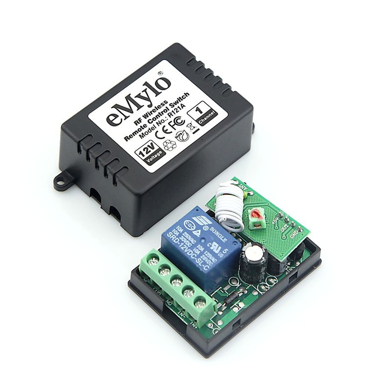 eMylo DC 12V 1CH RF Relay Wireless Remote Control Light